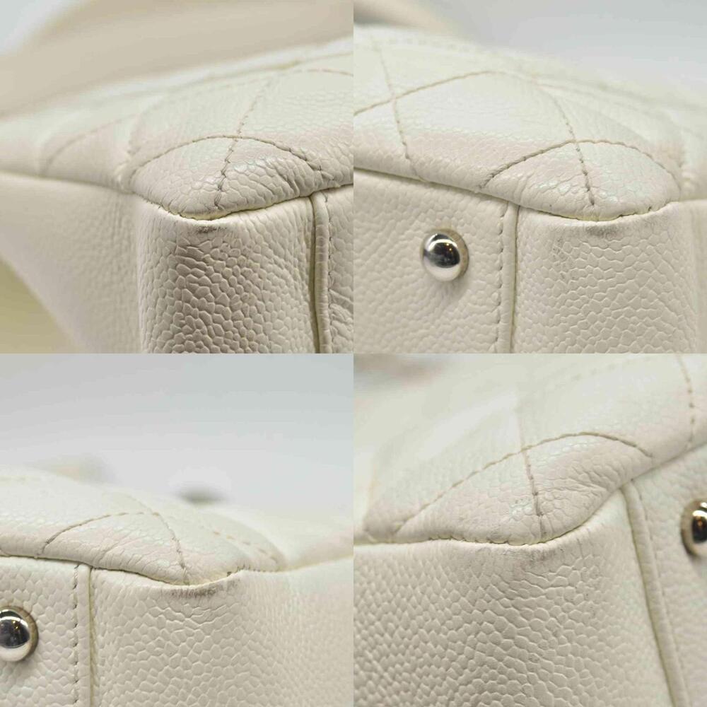 $3500 Chanel Caviar Quilted XL Grand Shopping Tote GST White - Picture 3 of 15